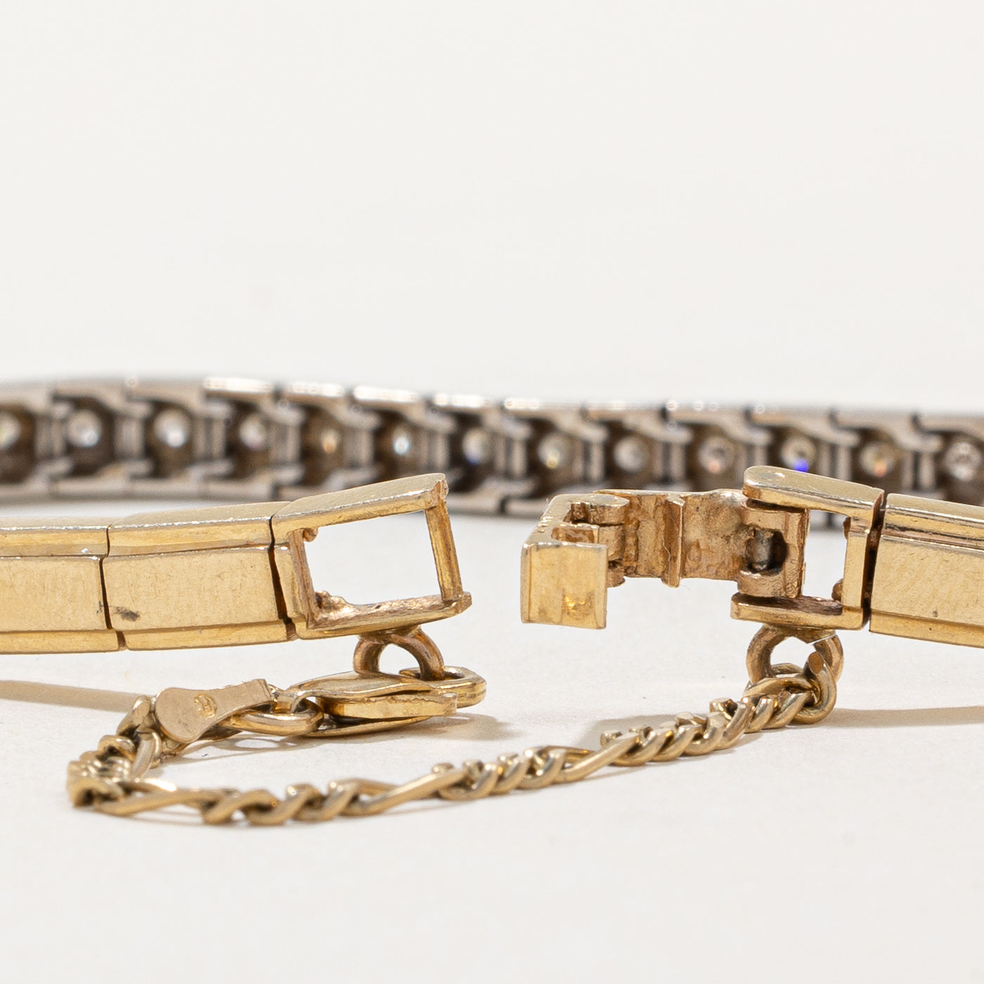 Two Tone Gold Illusion Set Diamond Bracelet | 0.27ctw | 7.5" |