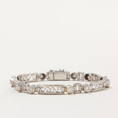Bezel Set Diamond Bracelet | 0.50ctw | 6.25