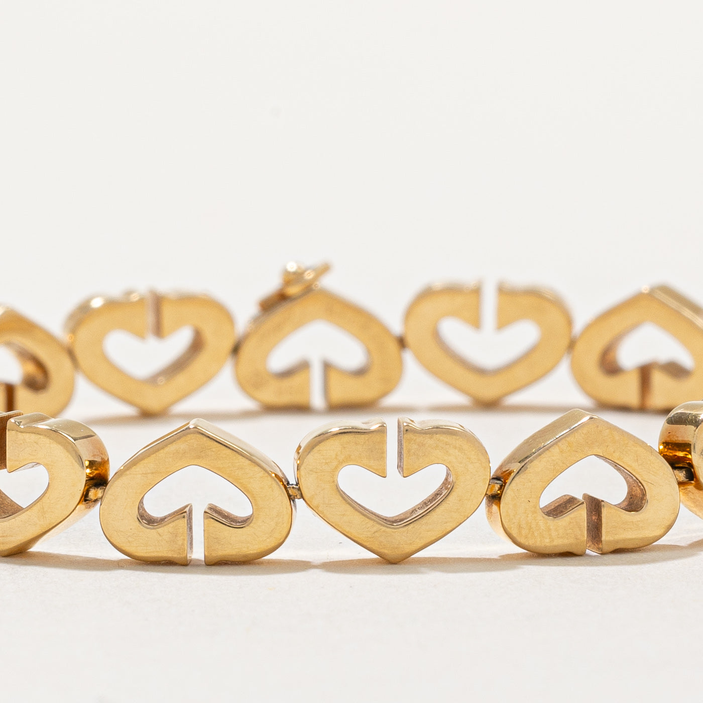'Cartier' C Heart Link Bracelet | 7" |