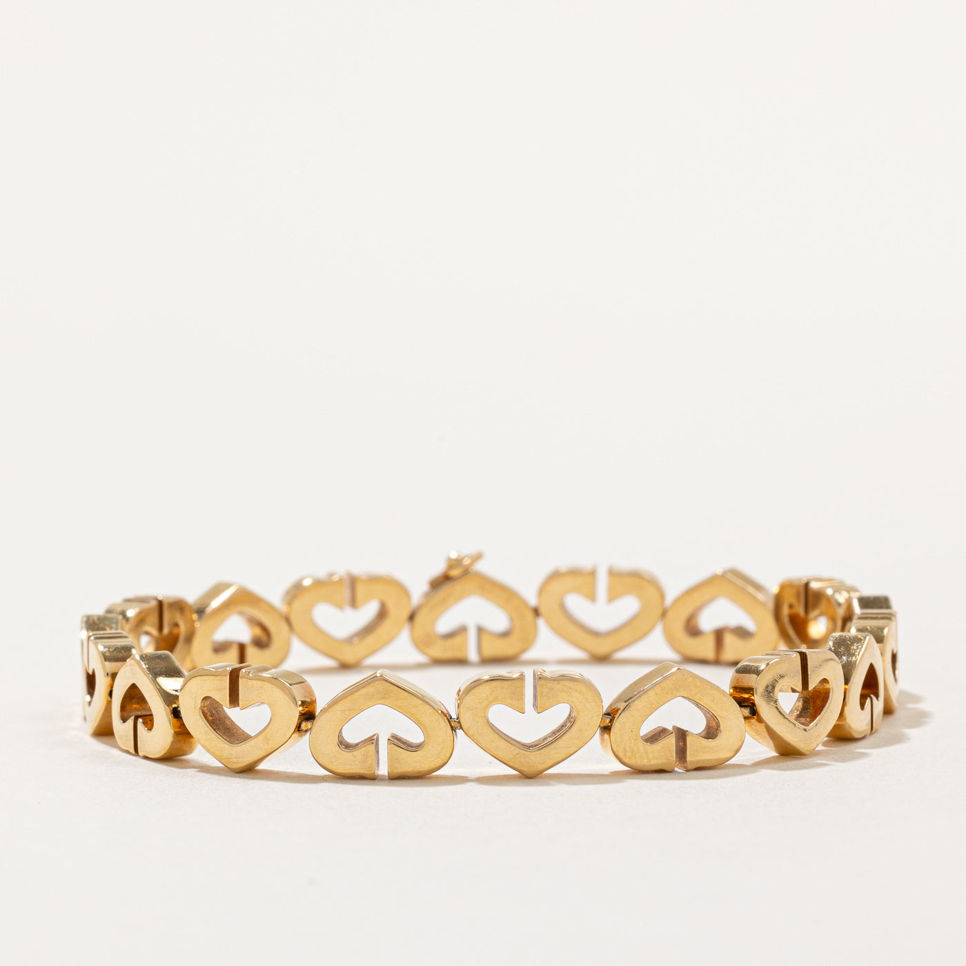 'Cartier' C Heart Link Bracelet | 7" |