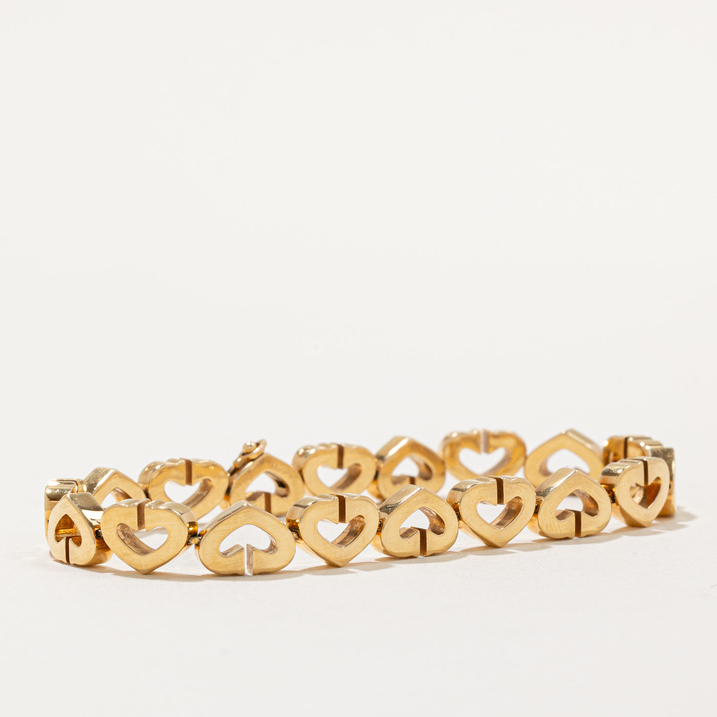'Cartier' C Heart Link Bracelet | 7" |
