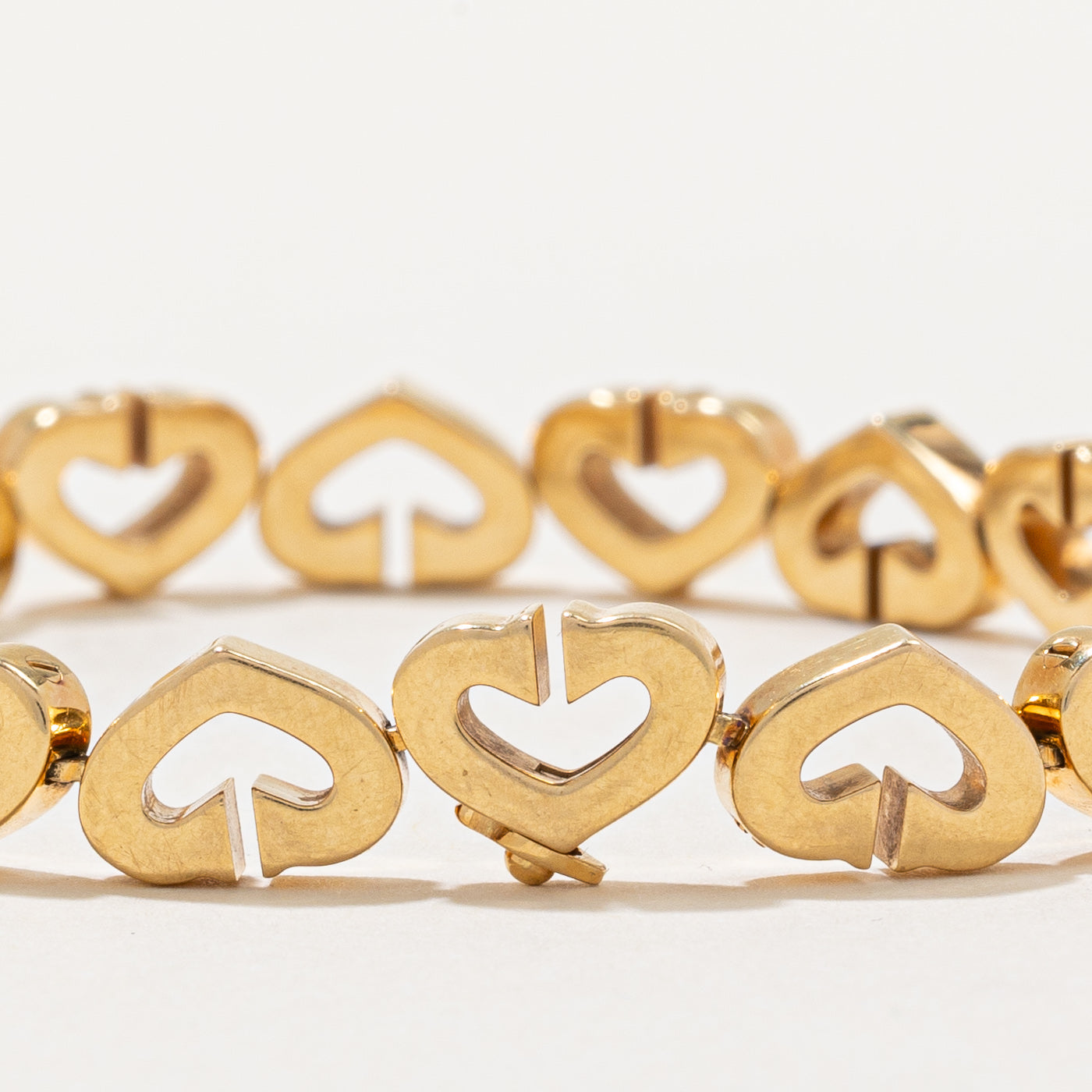 'Cartier' C Heart Link Bracelet | 7" |