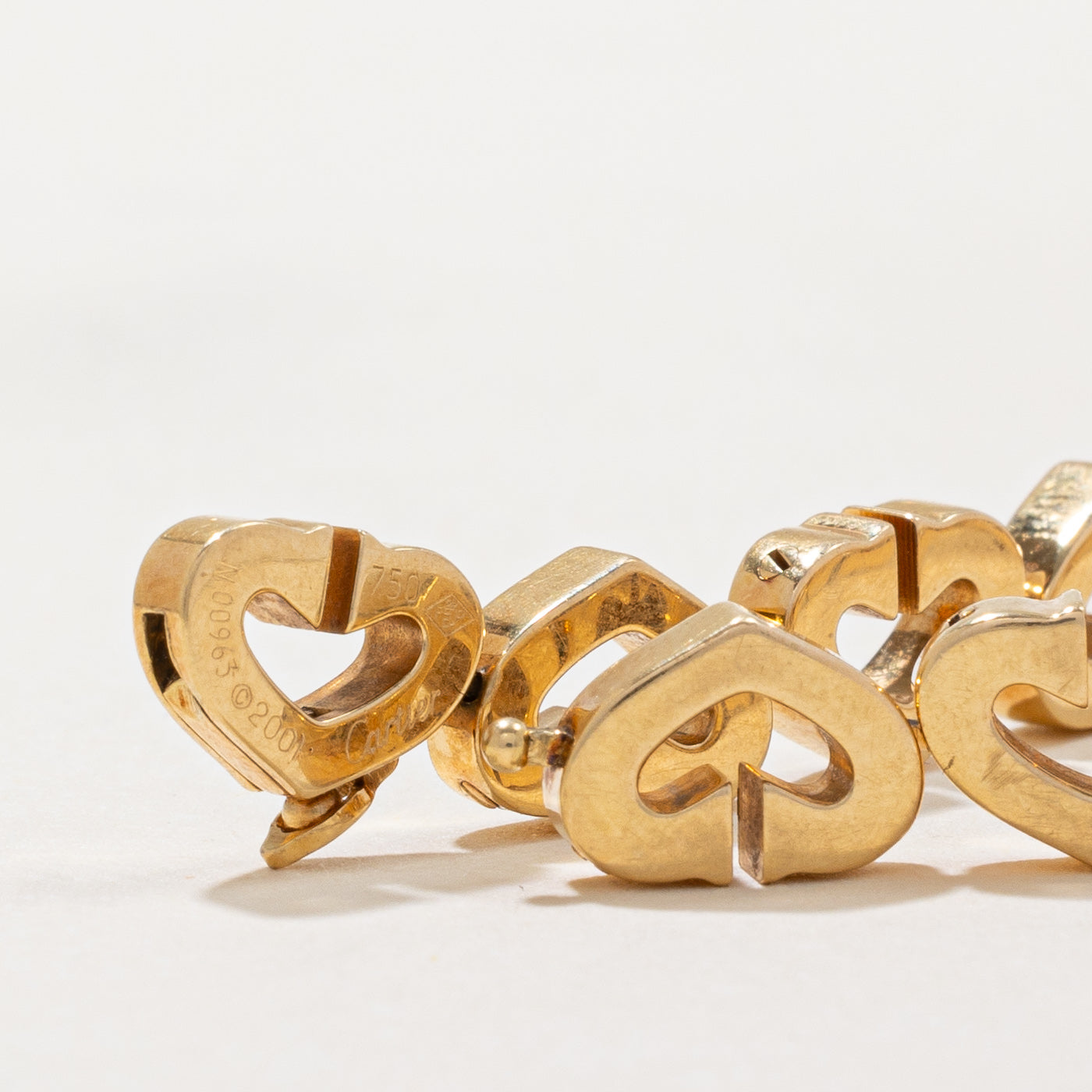 'Cartier' C Heart Link Bracelet | 7" |