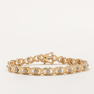 Illusion Set Light Brown Diamond Bracelet | 0.38ctw | 7