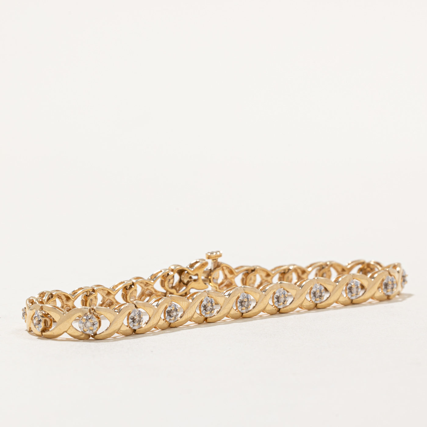 Illusion Set Light Brown Diamond Bracelet | 0.38ctw | 7" |