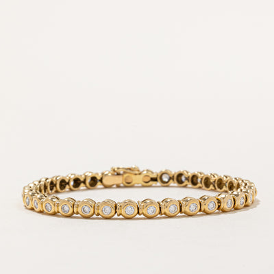Bezel Set Diamond Bracelet | 1.08ctw | 7