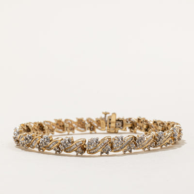 Vintage Multi Cut Diamond Bracelet | 2.35ctw | 7