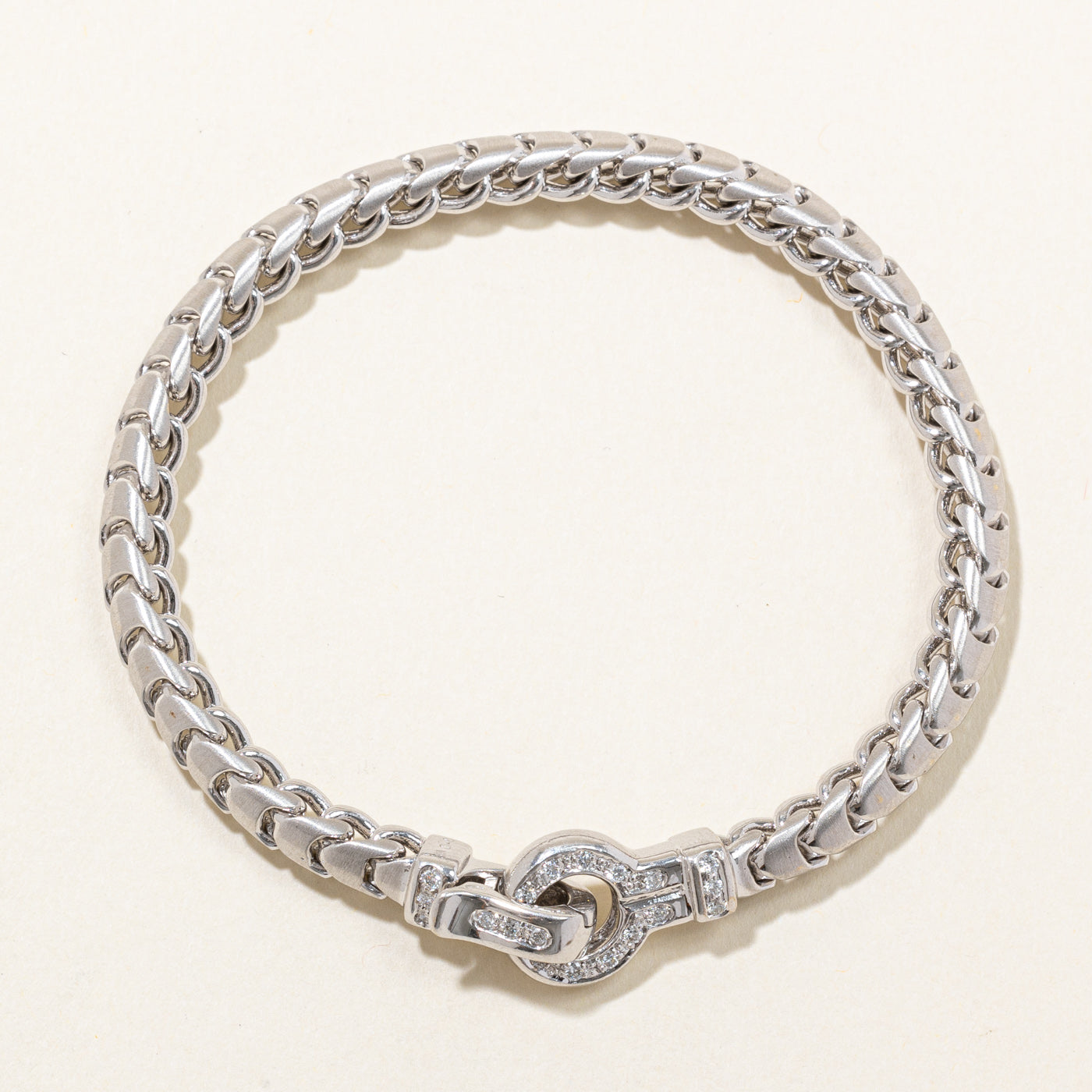 Diamond Buckle Closure Bracelet | 0.20ctw | 7" |