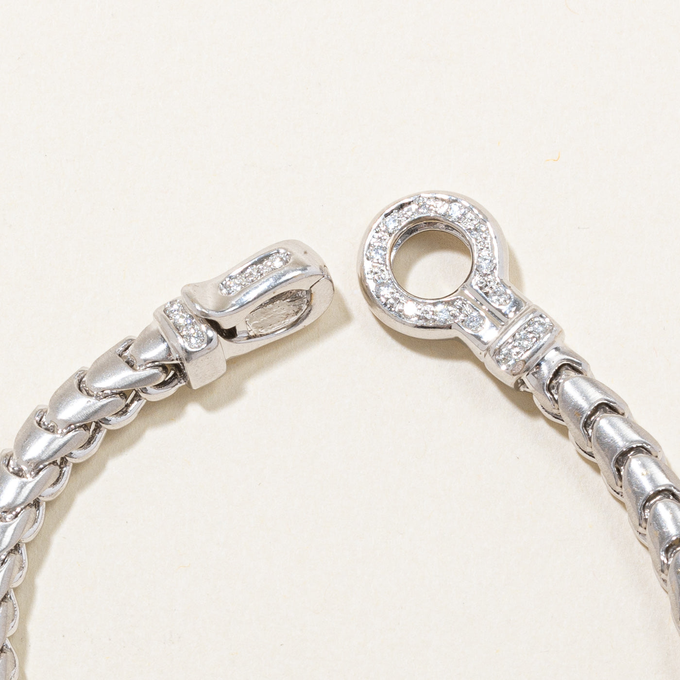 Diamond Buckle Closure Bracelet | 0.20ctw | 7" |