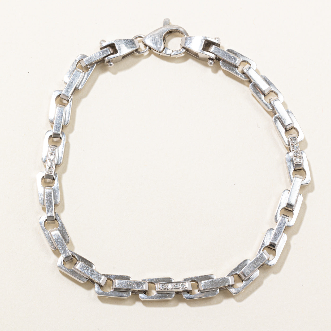 Illusion Set Diamond Link Bracelet | 0.15ctw | 9" |