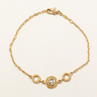 Italian Diamond Pendant Bracelet | 0.04ct | 8.5