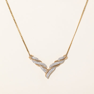 Diamond Scoop Pendant Necklace | 0.69ctw | 17