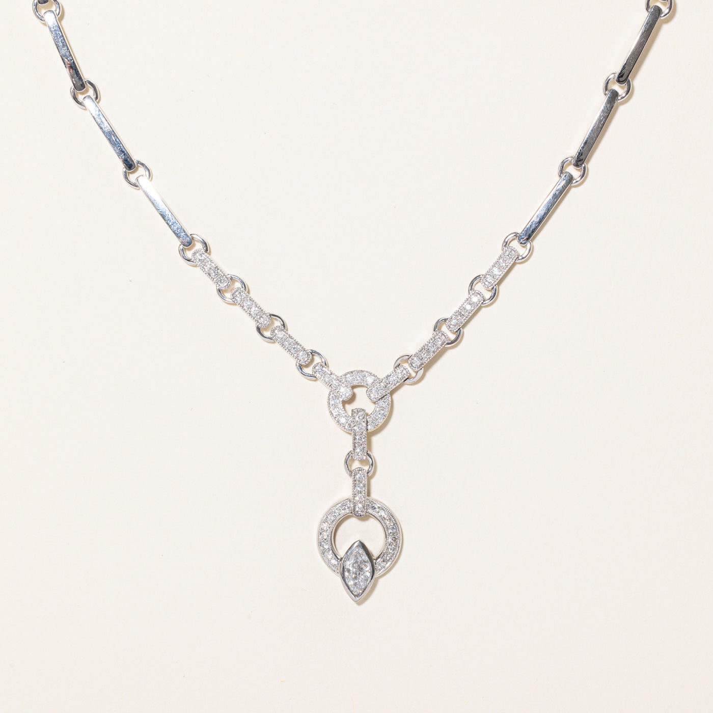 Diamond Drop Necklace | 1.05ctw | 17" |