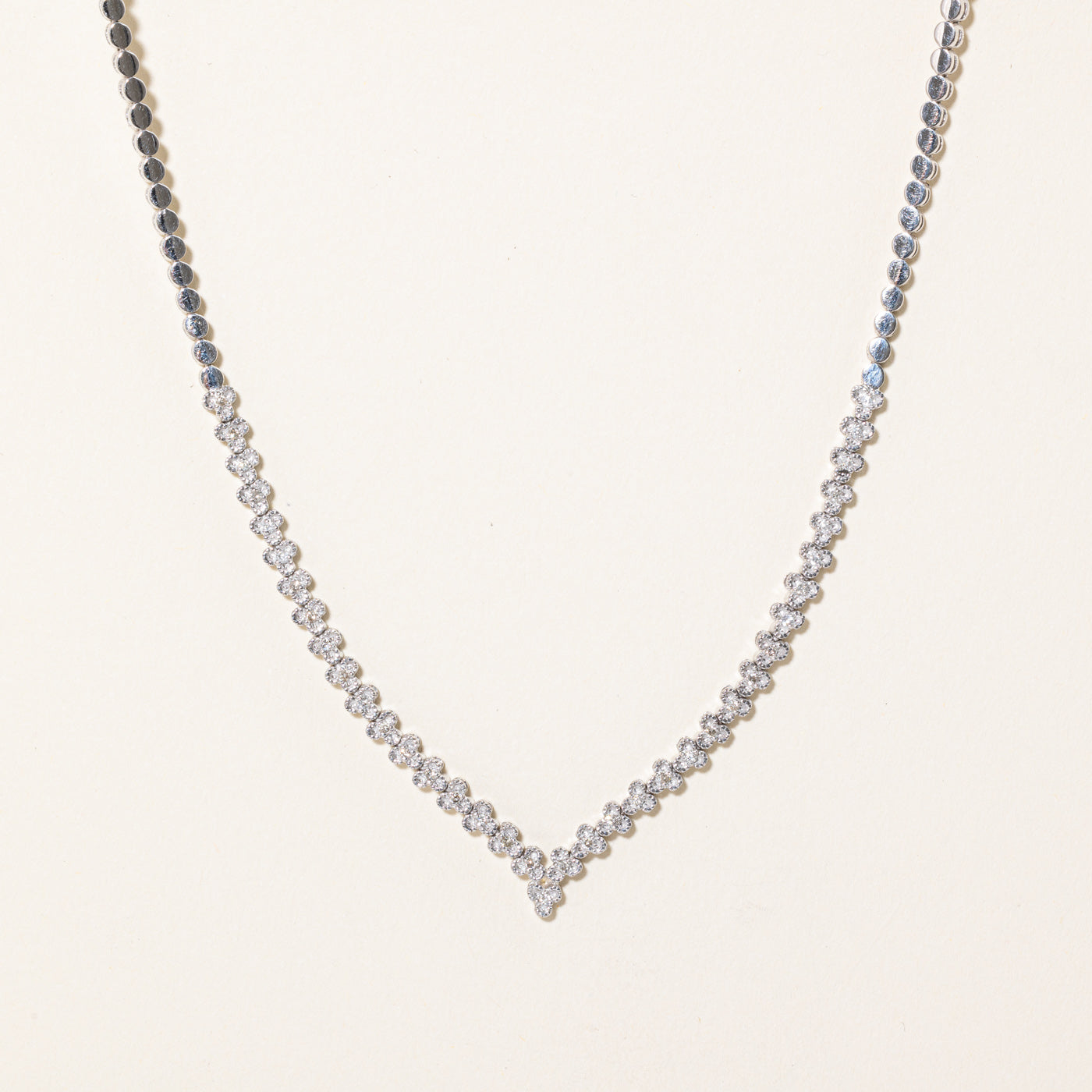 Illusion Set Diamond Necklace | 0.18ctw | 16" |