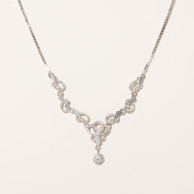Diamond Pendant Necklace | 0.21ct | 18