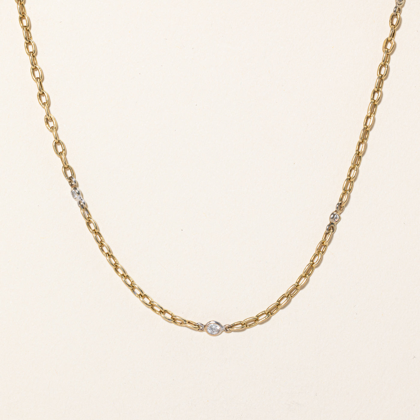 Collier à maillons en diamants | 0,20 ct | 40,6 cm | 