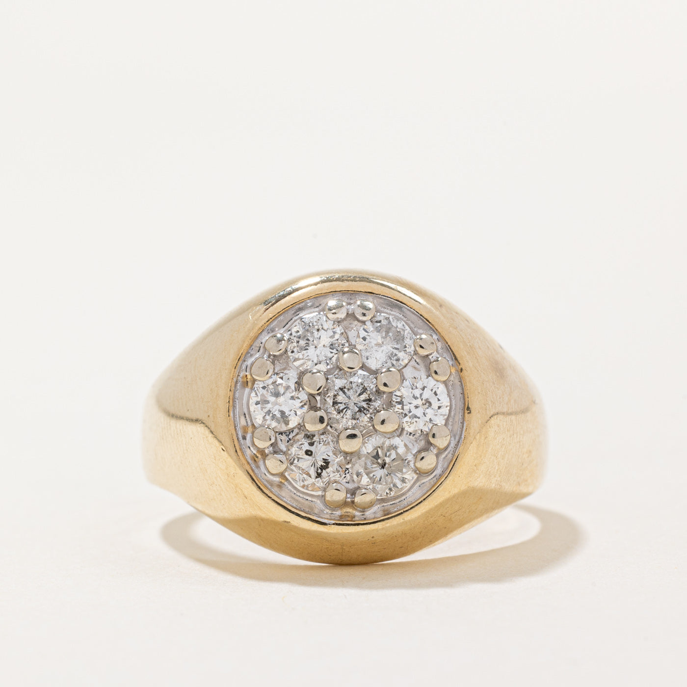 Diamond Cluster Signet Ring | 1.00ctw | SZ 11.25 |