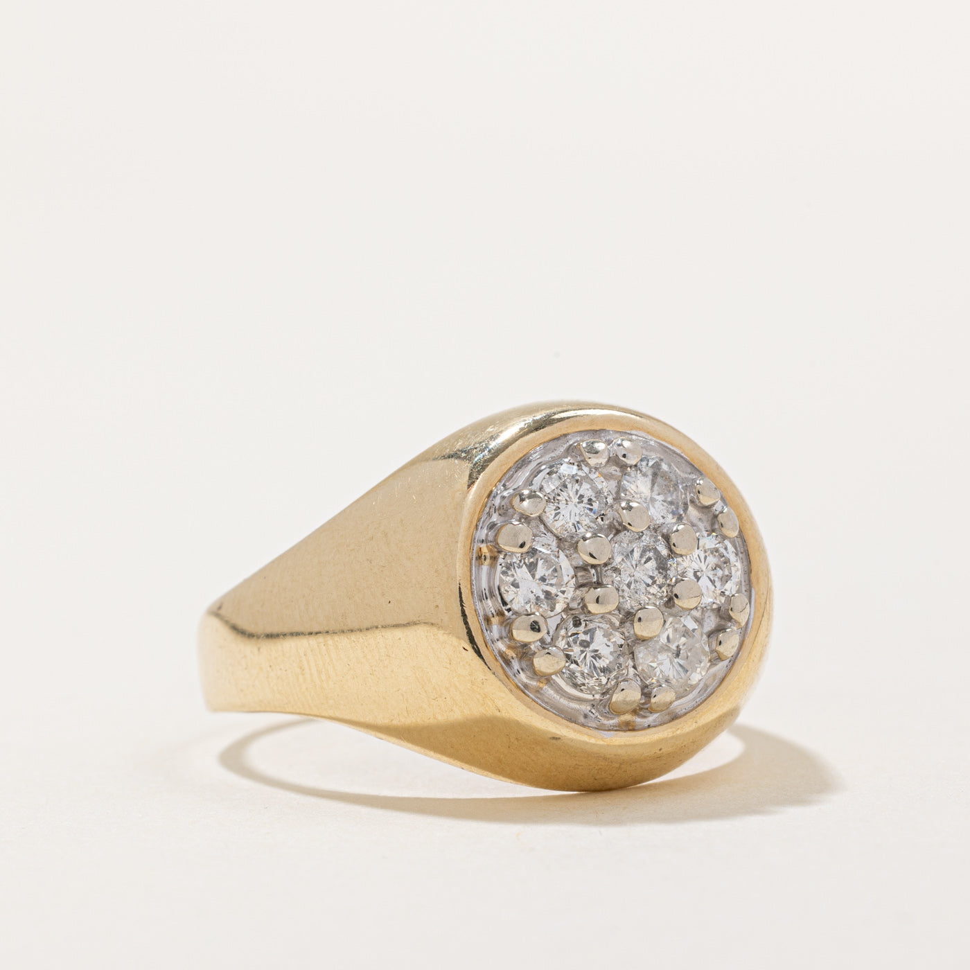 Diamond Cluster Signet Ring | 1.00ctw | SZ 11.25 |