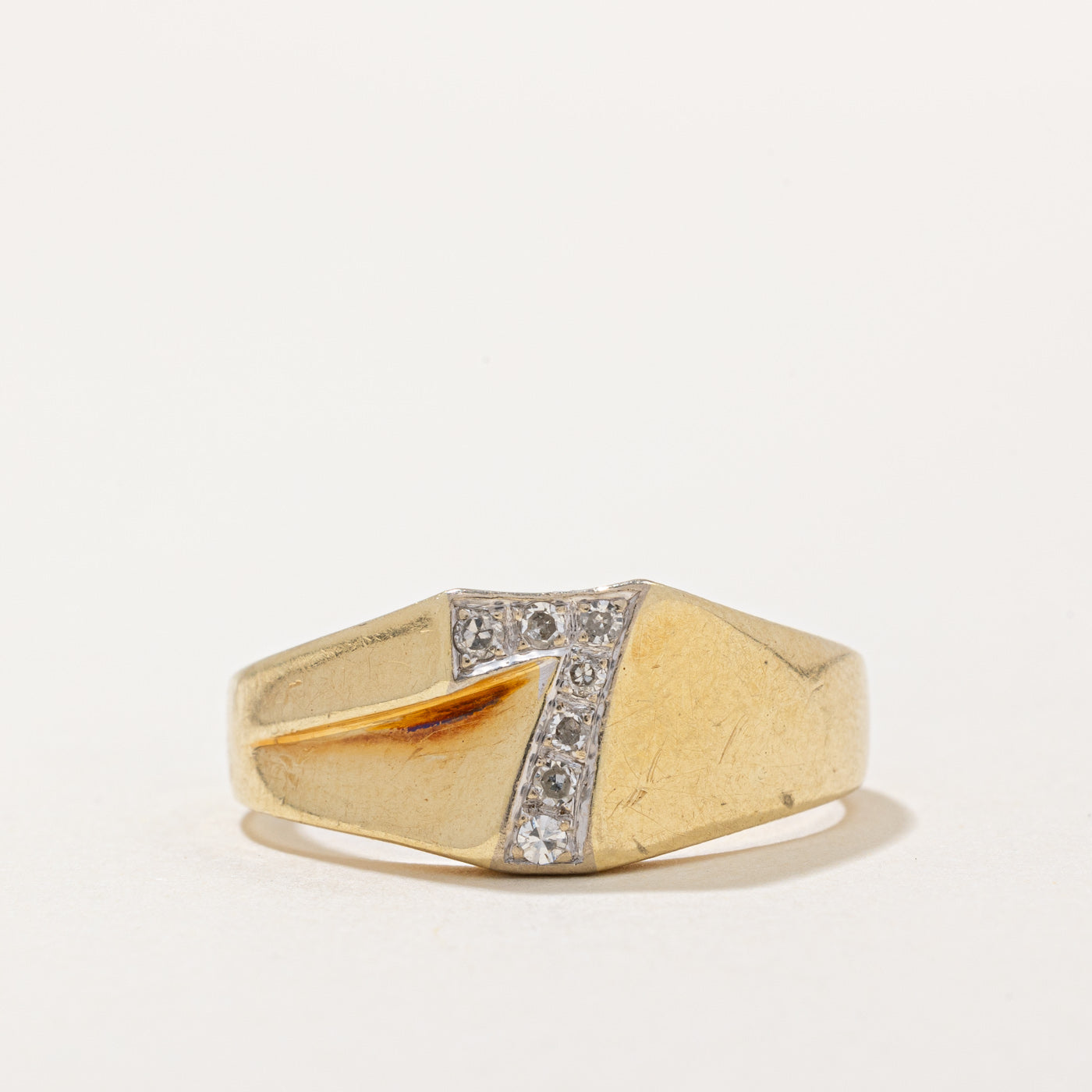 Diamond 'Lucky Number 7' Ring | 0.07ctw | SZ 11 |