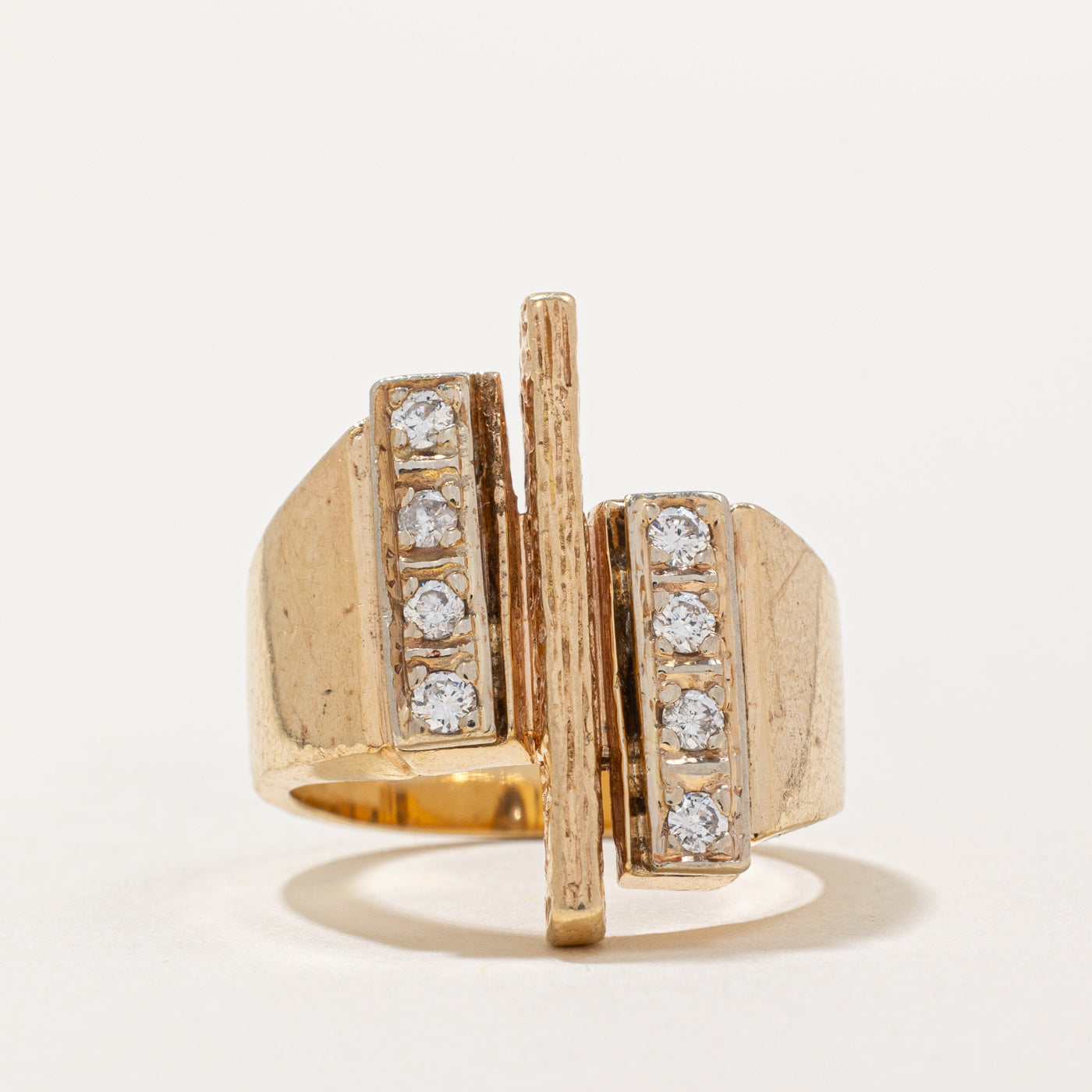 Diamond Column Cocktail Ring | 0.20ctw | SZ 5.75 |