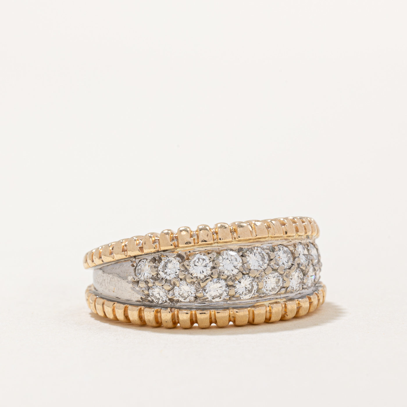 Pave Set Diamond Ring | 1.00ctw | SZ 8.5 |