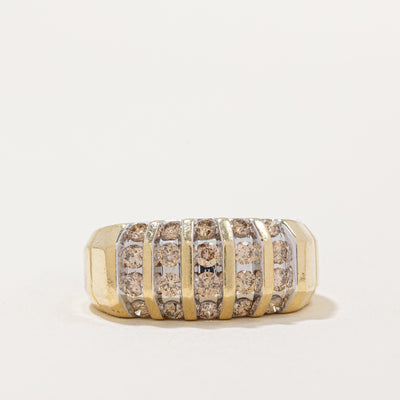 Channel Set Light Brown Diamond Ring | 0.90ctw | SZ 9.5 |