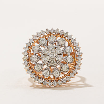 Diamond Cocktail Ring | 0.98ctw | SZ 6.75 |