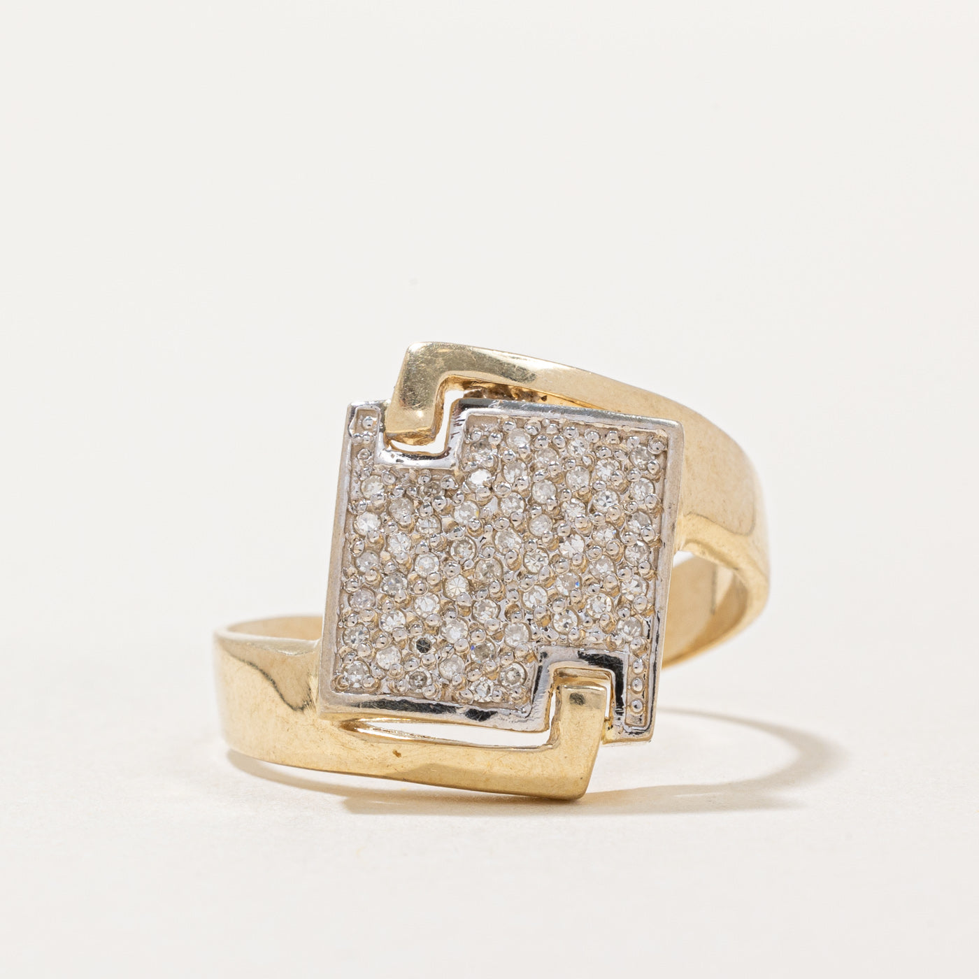 Pave Set Diamond Grid Ring | 0.11ctw | SZ 7 |