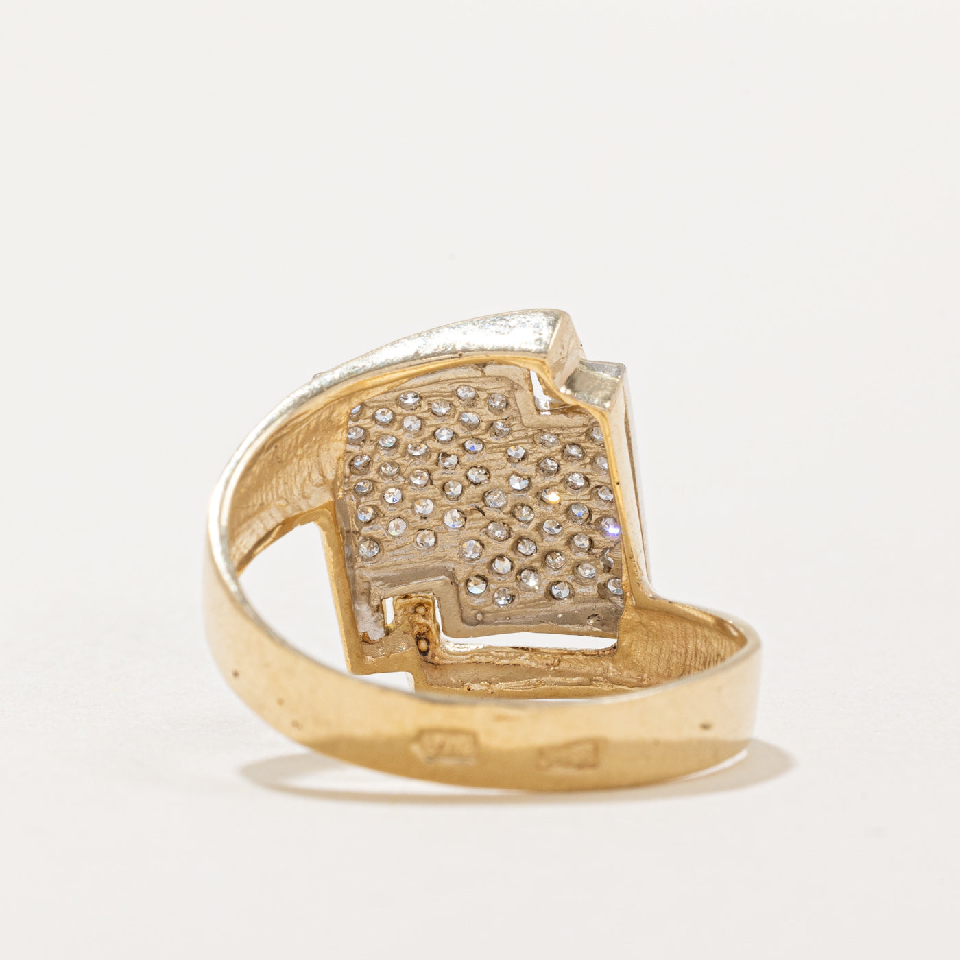 Pave Set Diamond Grid Ring | 0.11ctw | SZ 7 |