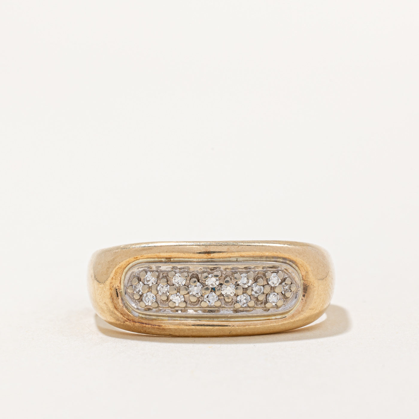 Pave Set Diamond Ring | 0.08ctw | SZ 11.5 |