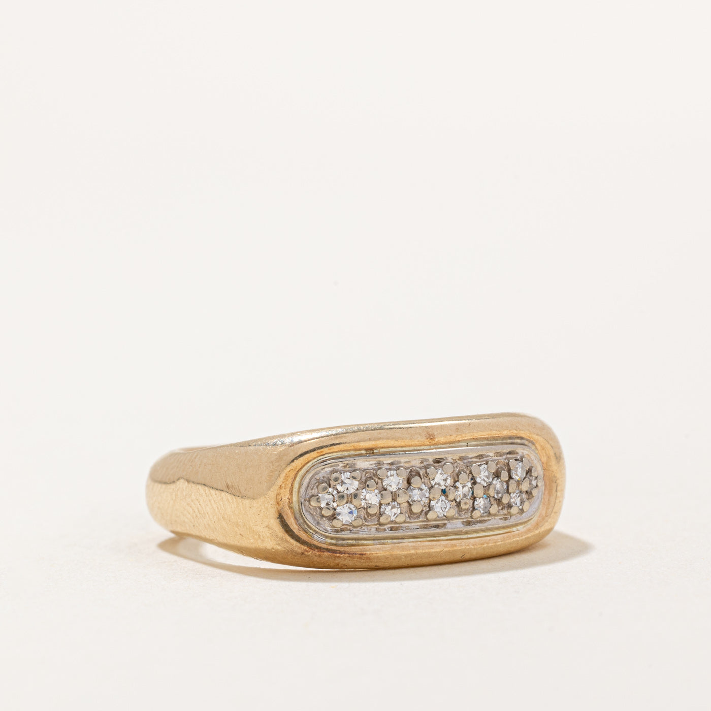 Pave Set Diamond Ring | 0.08ctw | SZ 11.5 |