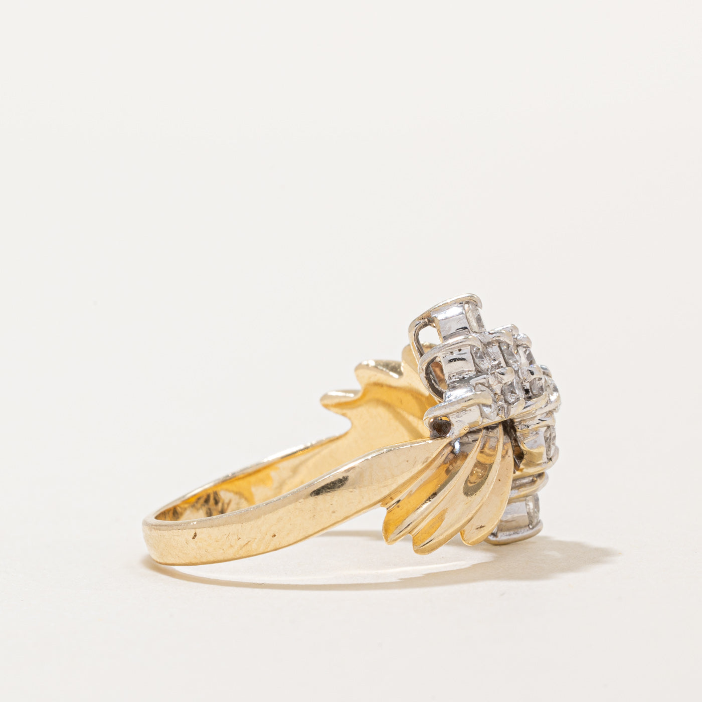 Diamond Cluster Cocktail Ring | 0.75ctw | SZ 7.25 |