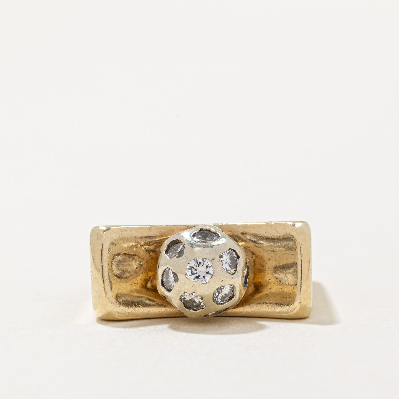Pave Set Diamond Sphere Ring | 0.40ctw | SZ 4.5 |