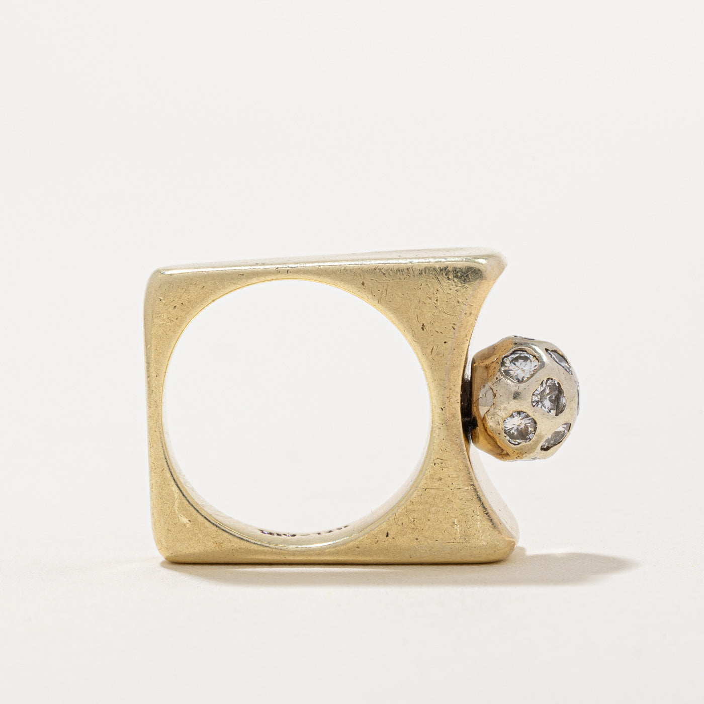 Pave Set Diamond Sphere Ring | 0.40ctw | SZ 4.5 |