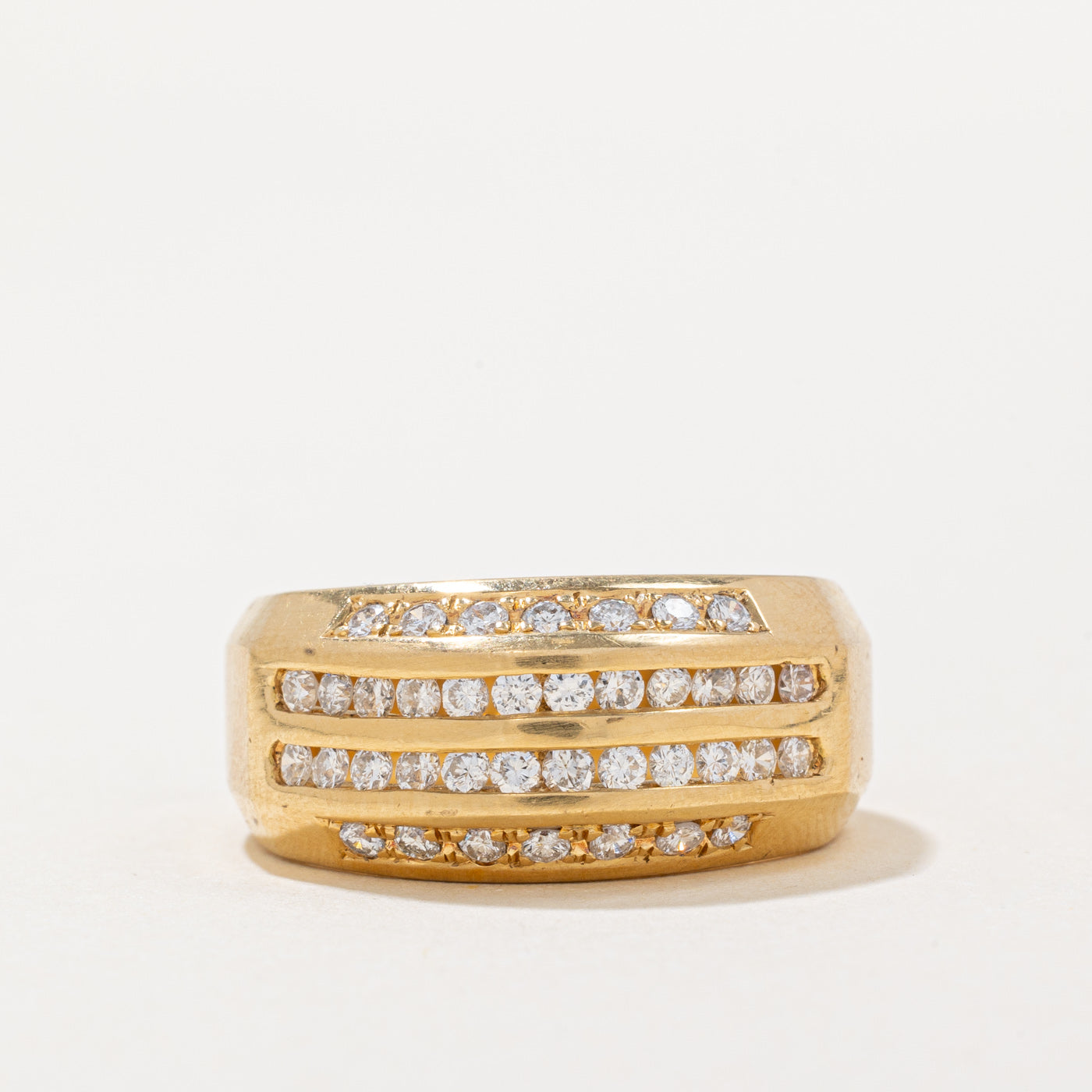 Channel Set Multi Row Diamond Band | 0.60ctw | SZ 9 |