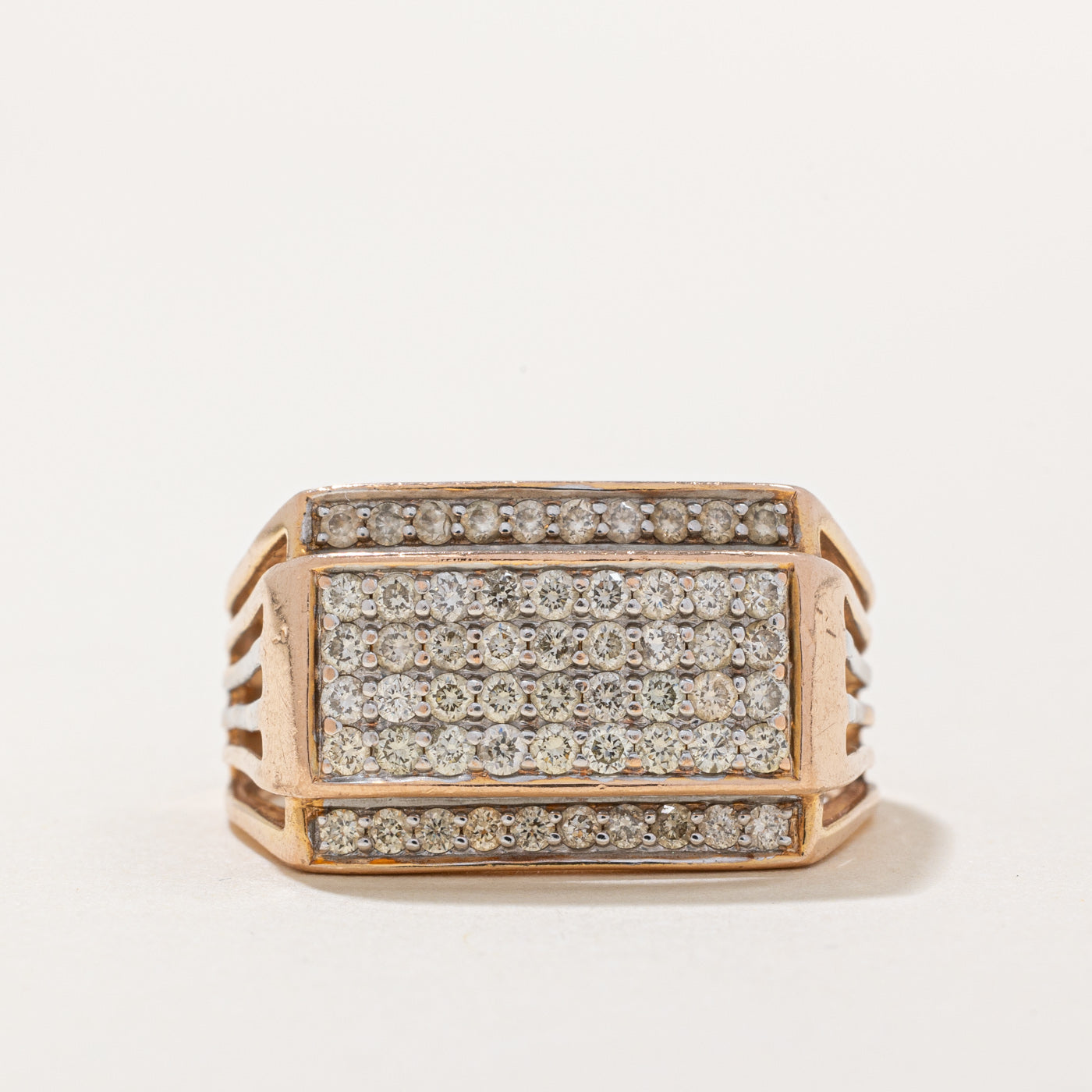 Diamond Grid Cocktail Ring | 0.75ctw | SZ 11.25 |