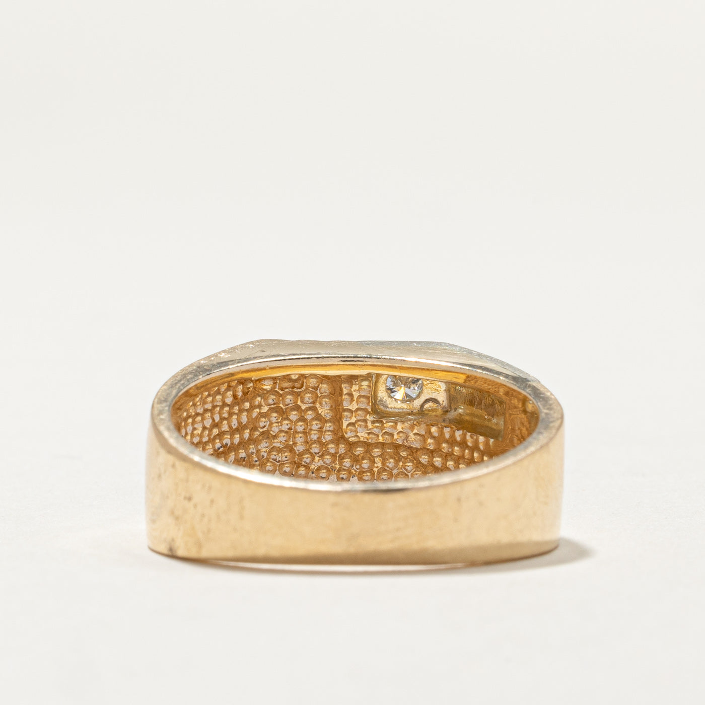 Diamond Grooved Ring | 0.16ct | SZ 9.5 |