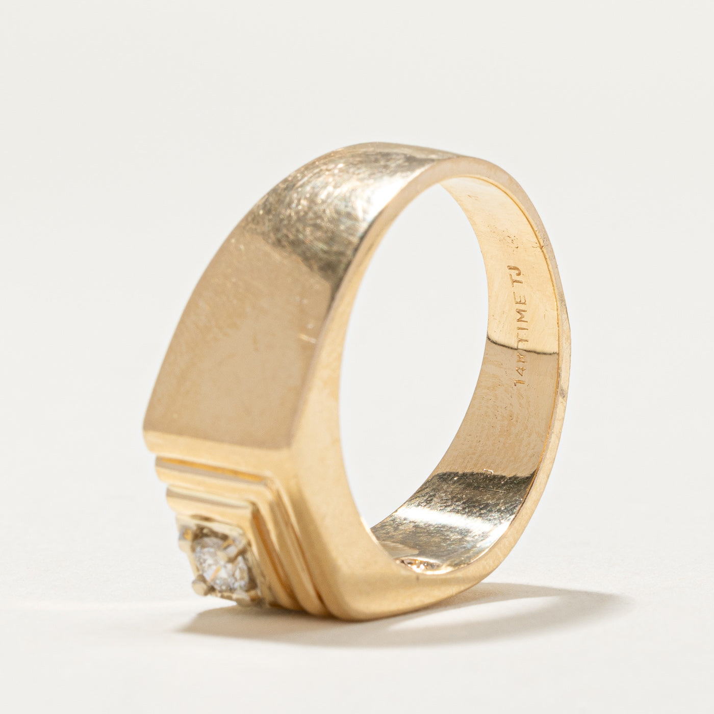 Diamond Grooved Ring | 0.16ct | SZ 9.5 |