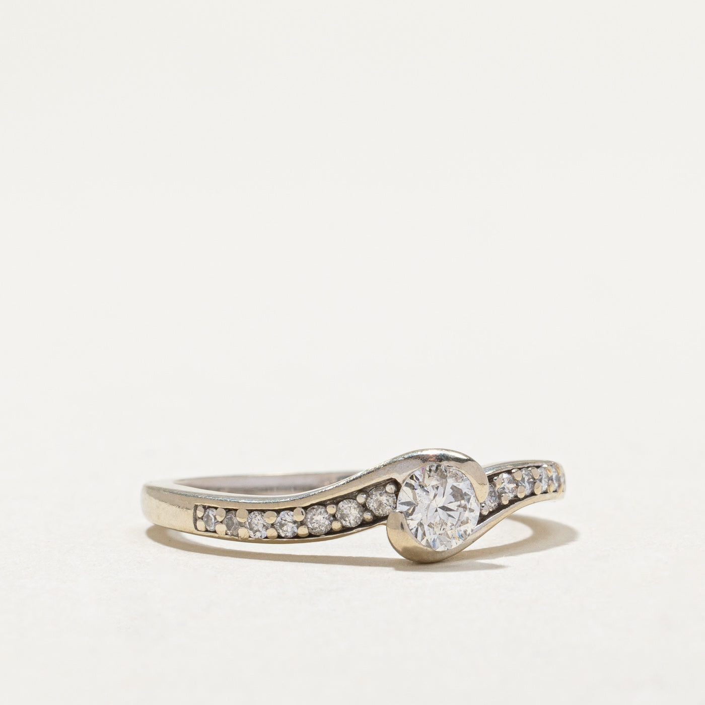 Diamond Bypass Ring | 0.27ct, 0.13ctw | SZ 7 |