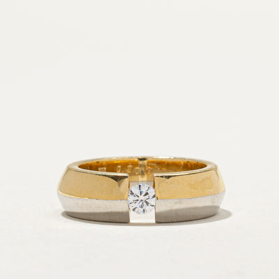 Two Tone Tension Set Diamond Band | 0.20ct | SZ 6.25 |