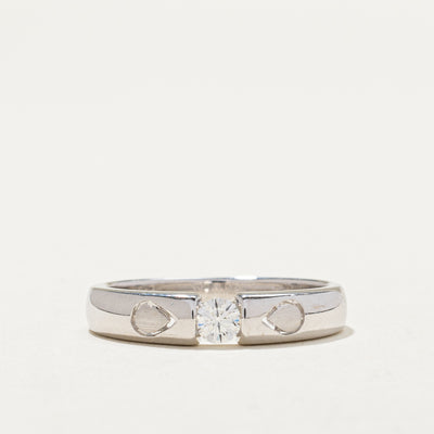 18k White Gold Tension Set Diamond Ring | 0.20ct | SZ 8.25 |