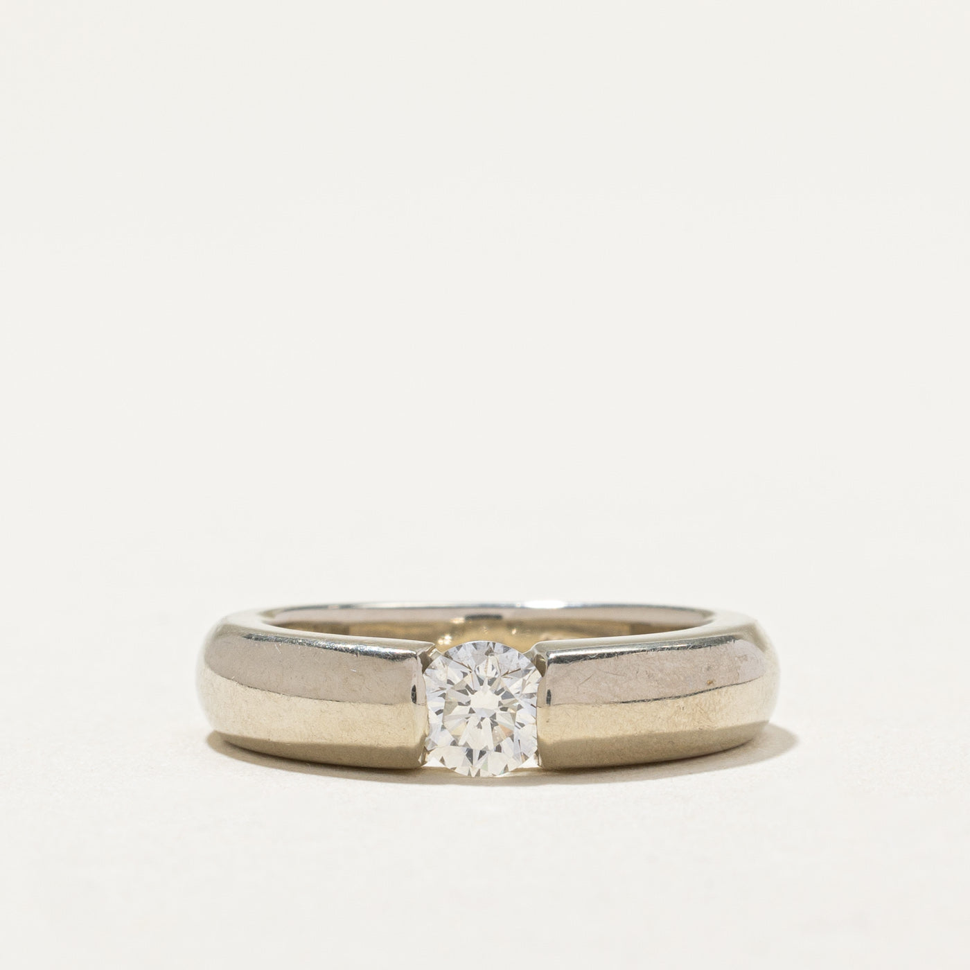 18k White Gold Tension Set Diamond Ring | 0.43ct | SZ 5.5 |