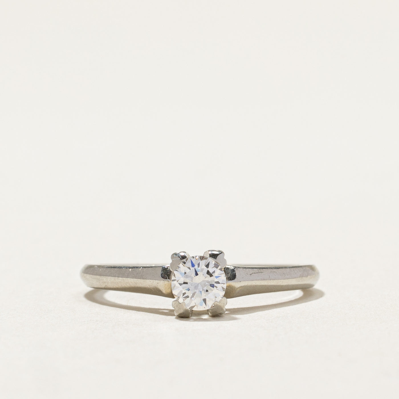 18k White Gold Solitaire Diamond Ring | 0.28ct | SZ 6.25 |