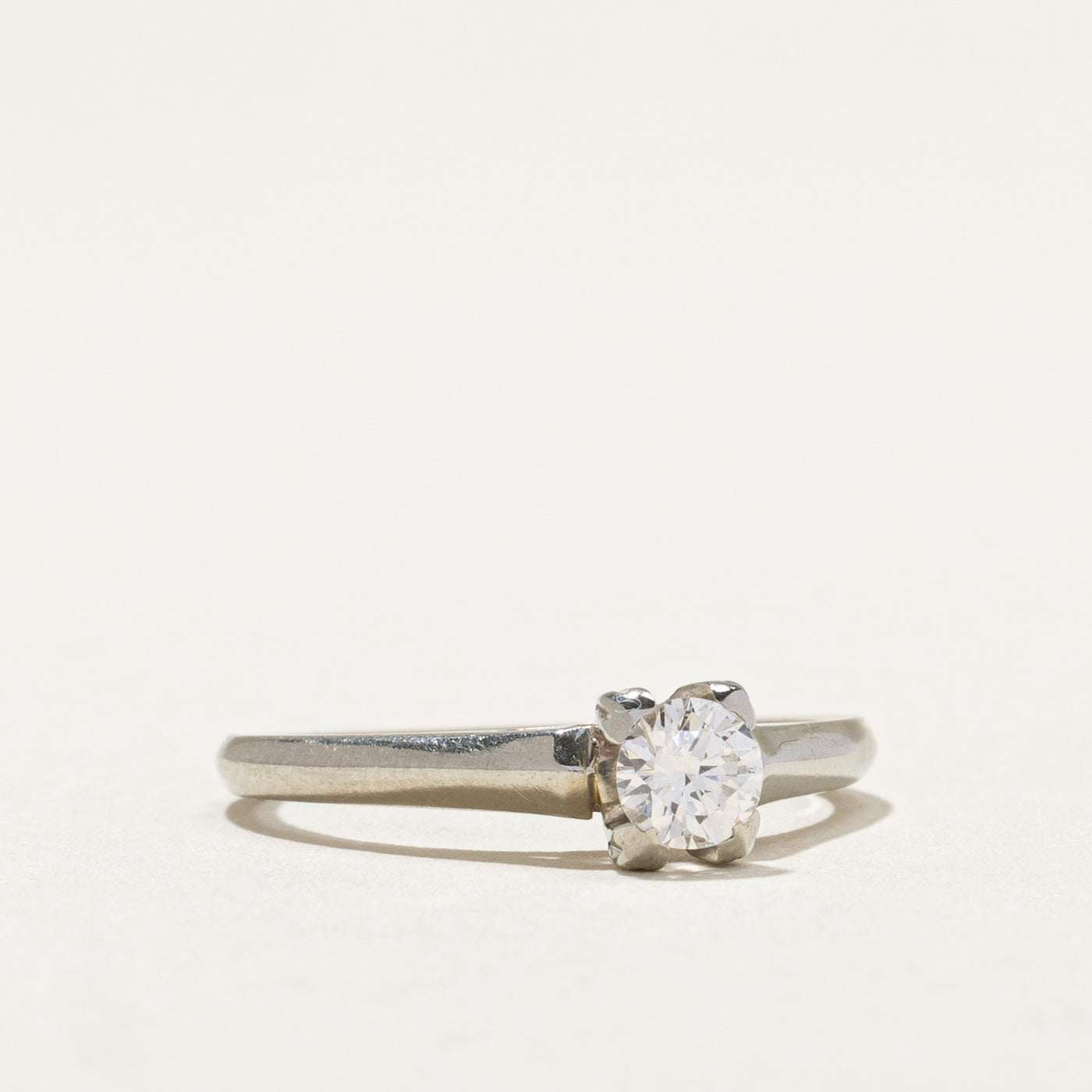 18k White Gold Solitaire Diamond Ring | 0.28ct | SZ 6.25 |