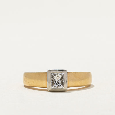 Bezel Set Princess Cut Diamond Ring| 0.35ct | SZ 5.25 |
