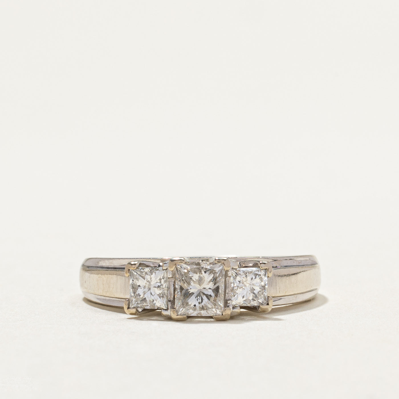 Three Stone Princess Cut Diamond Ring | 0.43ct, 0.39ctw | SZ 7 |