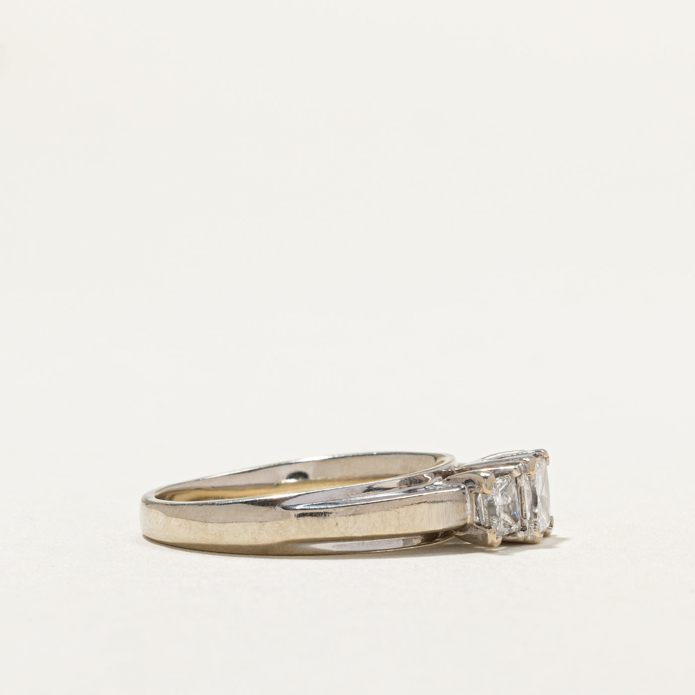 Three Stone Princess Cut Diamond Ring | 0.43ct, 0.39ctw | SZ 7 |