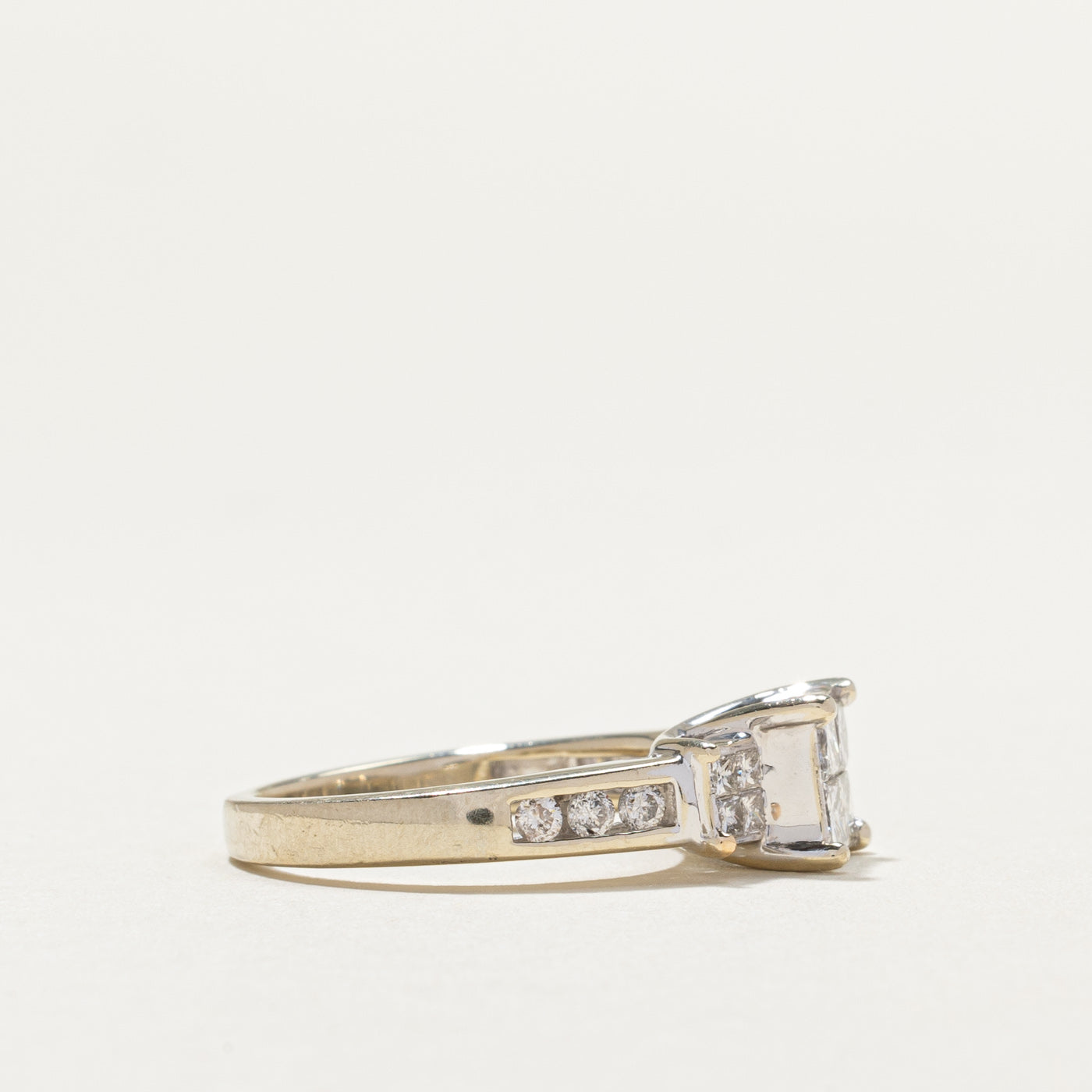 14k Illusion Set Princess Cut Diamond Ring | 0.56ctw, 0.54ctw | SZ 5.75 |