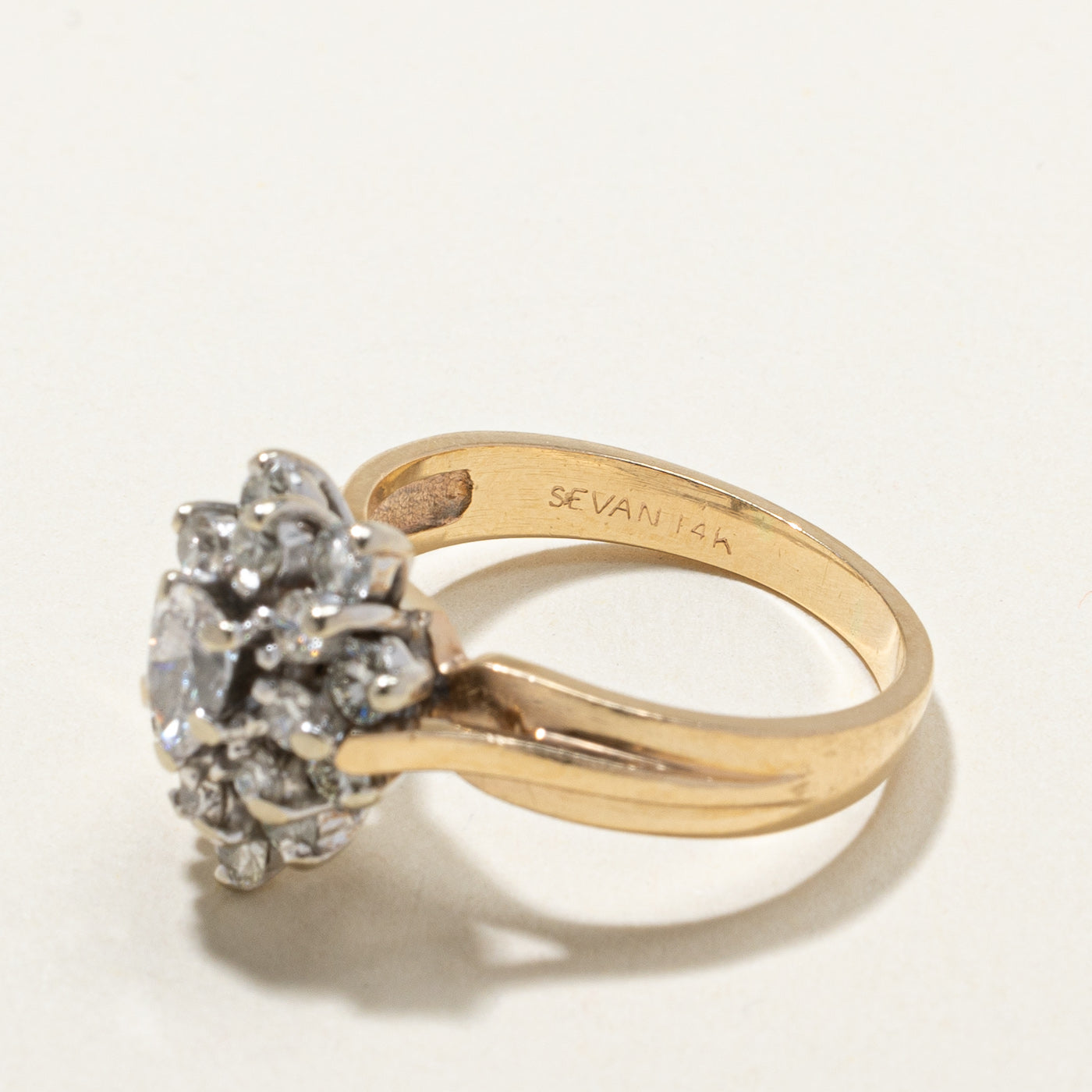 Pear Cut Diamond Cluster Ring | 0.30ct, 0.78ctw | SZ 6 |
