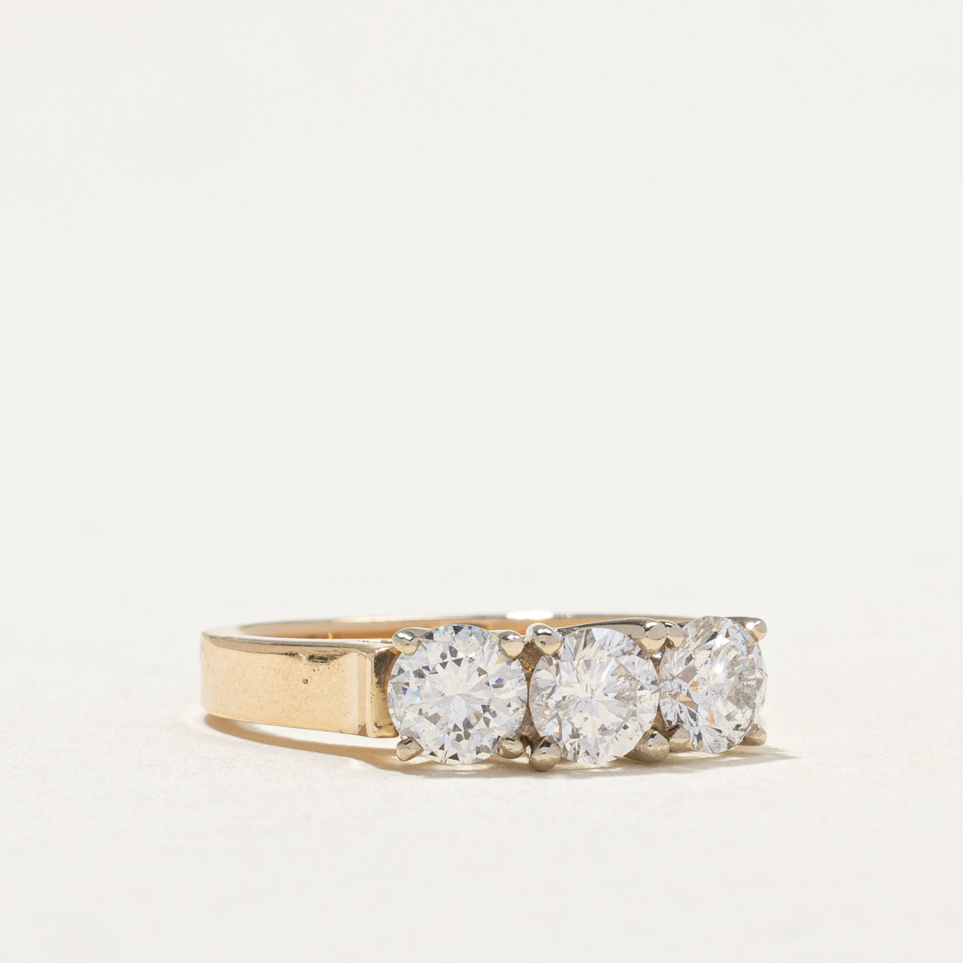 Three Stone Diamond Ring | 0.37ct, 0.72ctw | SZ 6 |